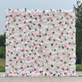 Romantic Pink And White Artificial Rose Backdrop With Eucalyptus - Perfect For Weddings And Proposals and Outdoor Events and Photography | VF-824