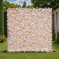 Artificial Floral Backdrop with Mixed Peach Pink and White Roses - Perfect for Garden Weddings and Outdoor Events and Photography | VF-823