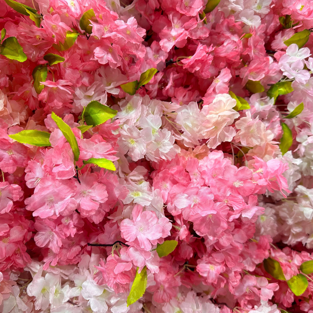 Blush Pink Cherry Blossom Flower Wall Backdrop: Dreamy Sakura Bloom Display for Romantic Events | VF-836