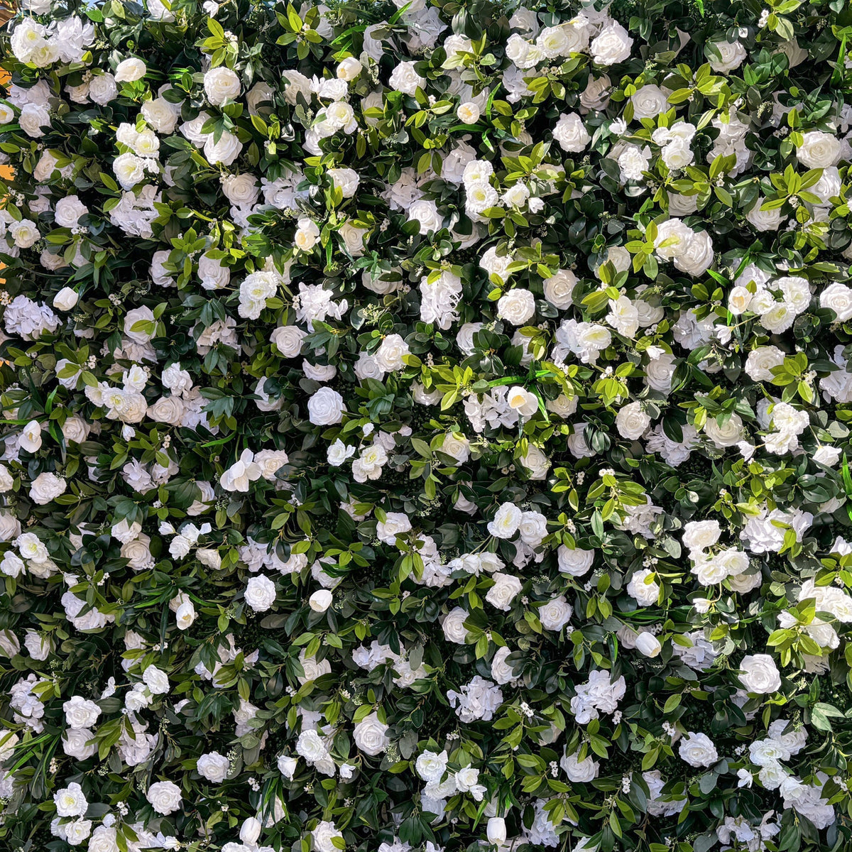 Enchanting White & Green Artificial Flower Wall - The Heart - Stealer for Wedding and Event Decor | VF-802