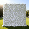 Green White Artificial Flower Wall Backdrop for Wedding & Event Decor | VF-361