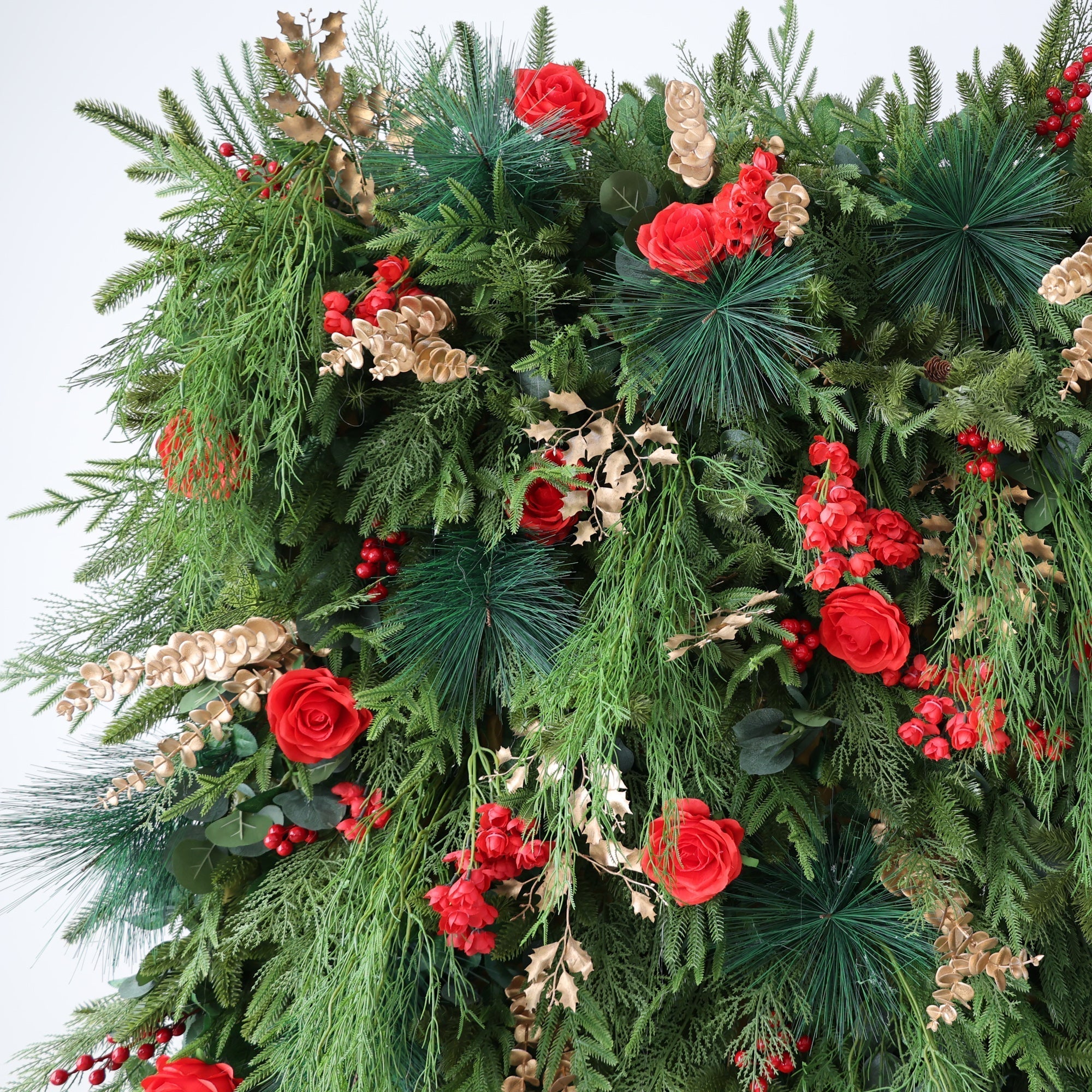 Christmas Themed Floral Arch: A Festive. Enchanting Masterpiece for Holiday Celebrations | VF-491-1