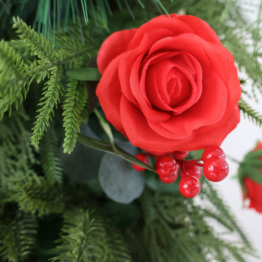 Christmas Themed Floral Arch: A Festive. Enchanting Masterpiece for Holiday Celebrations | VF-491-1