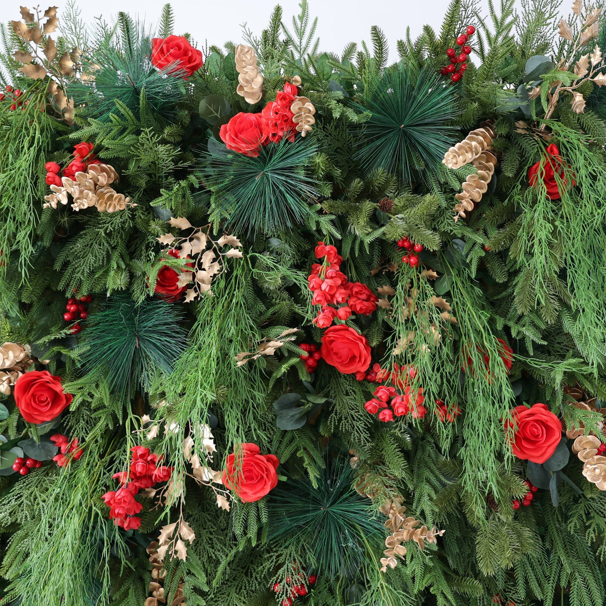 Christmas Themed Floral Arch: A Festive. Enchanting Masterpiece for Holiday Celebrations | VF-491-1