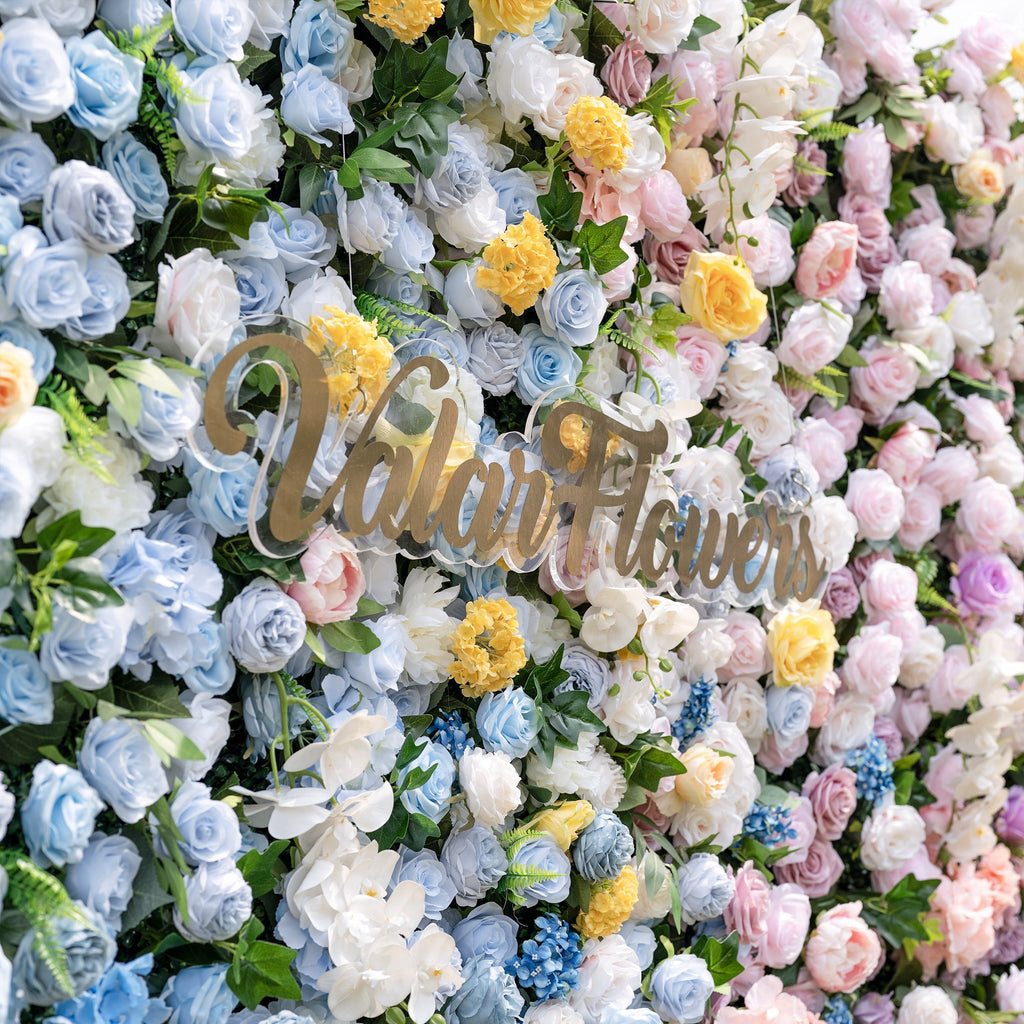 Rainbow Gradient Bloom Mix Rose Flower Wall Backdrop | VF-830
