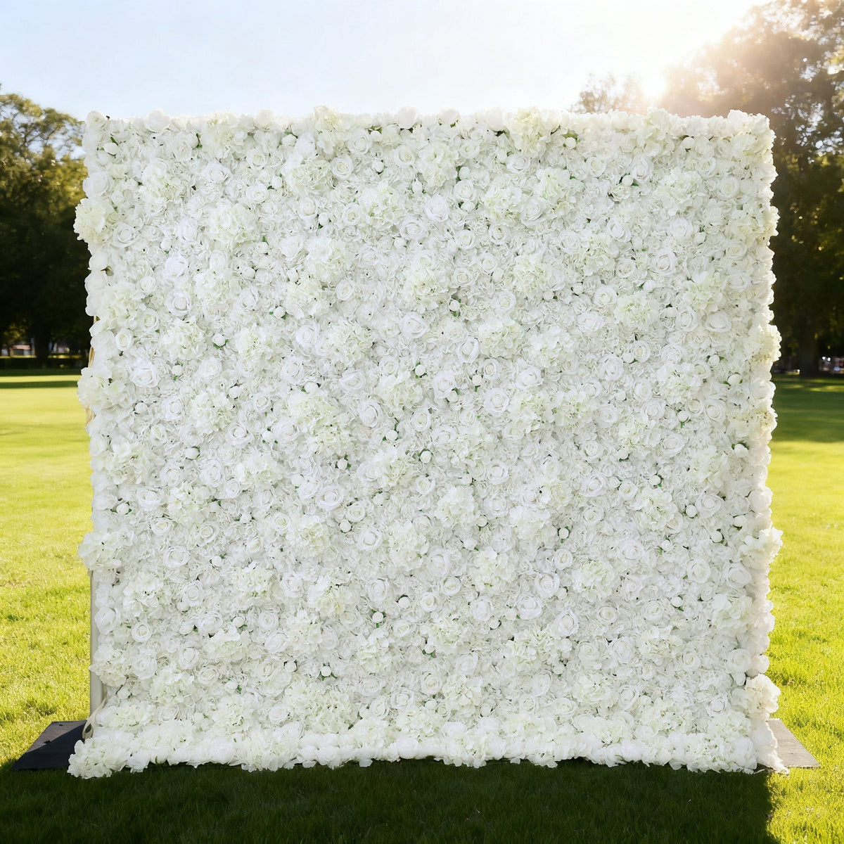 All - White Floral Wall: A Pure. Elegant Masterpiece for Timeless Celebrations | VF-551