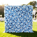 Blue & White Floral Wall: A Serene. Elegant Backdrop for Timeless Events | VF-579