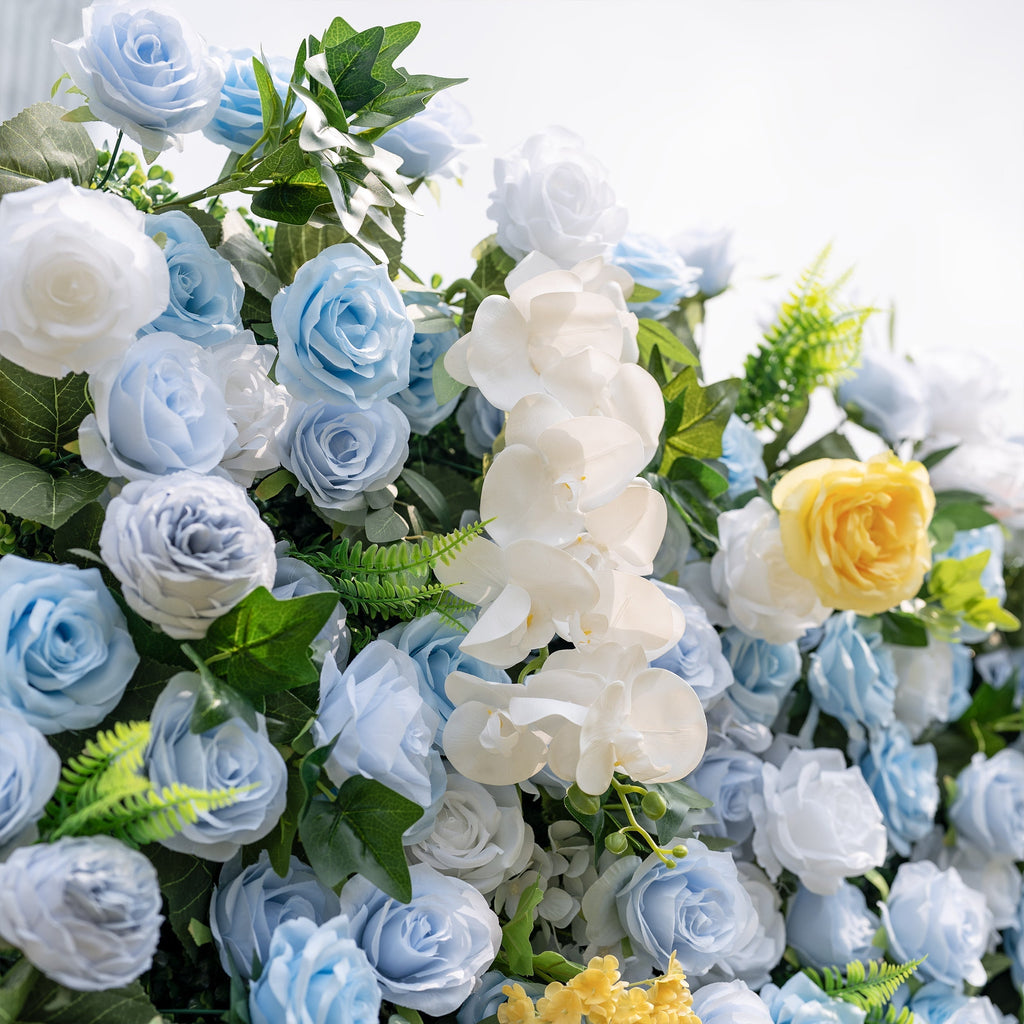 Rainbow Gradient Bloom Mix Rose Flower Wall Backdrop | VF-830