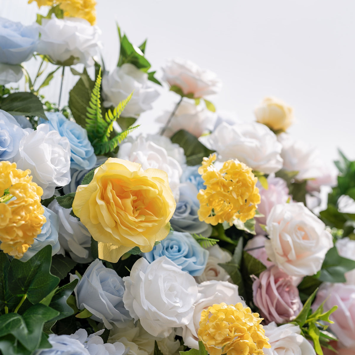 Rainbow Gradient Bloom Mix Rose Flower Wall Backdrop | VF-830