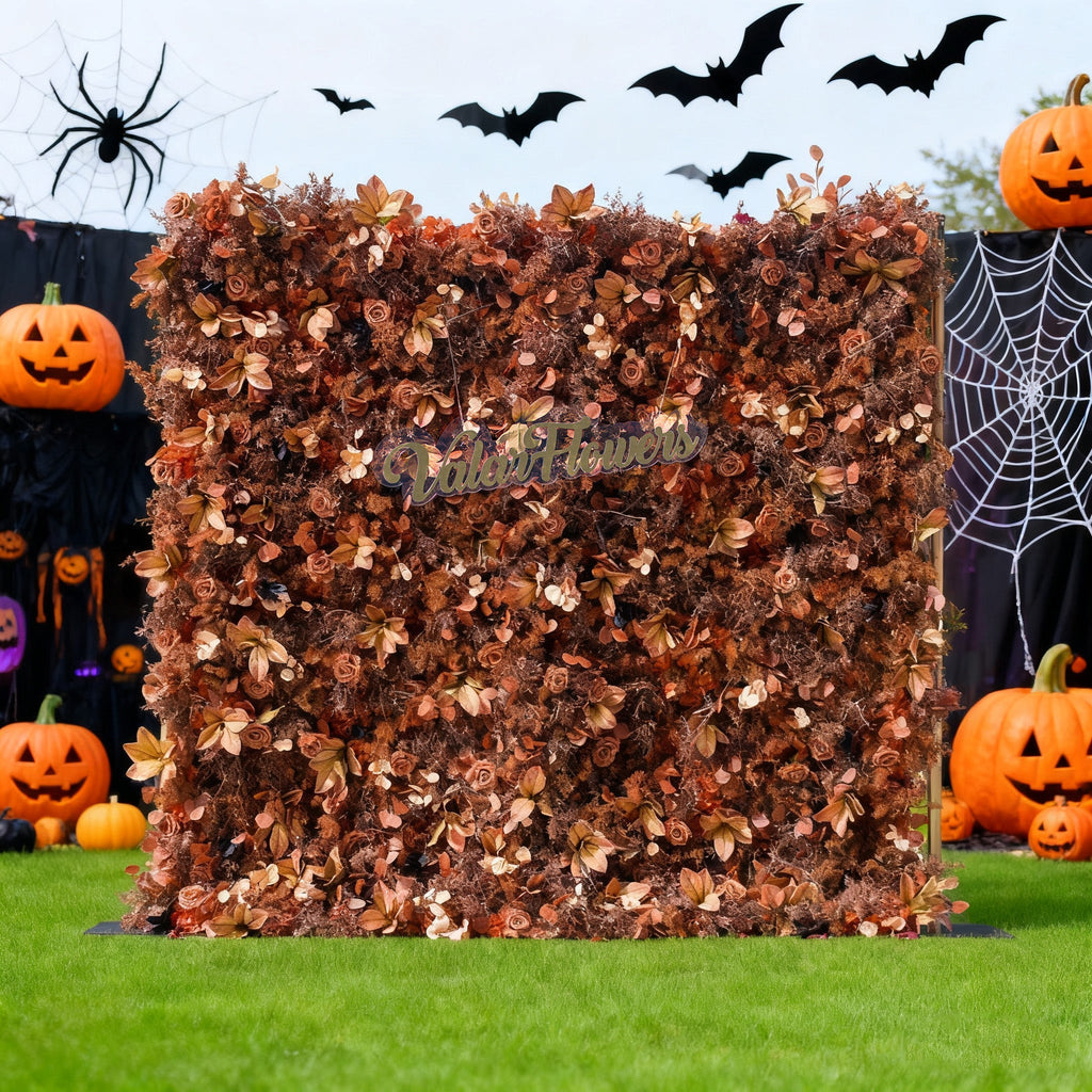 Halloween Special - Rustic and Enchanting Autumn - Inspired Artificial Flower Backdrop by: A Tribute to Nature's Warmth | VF-820