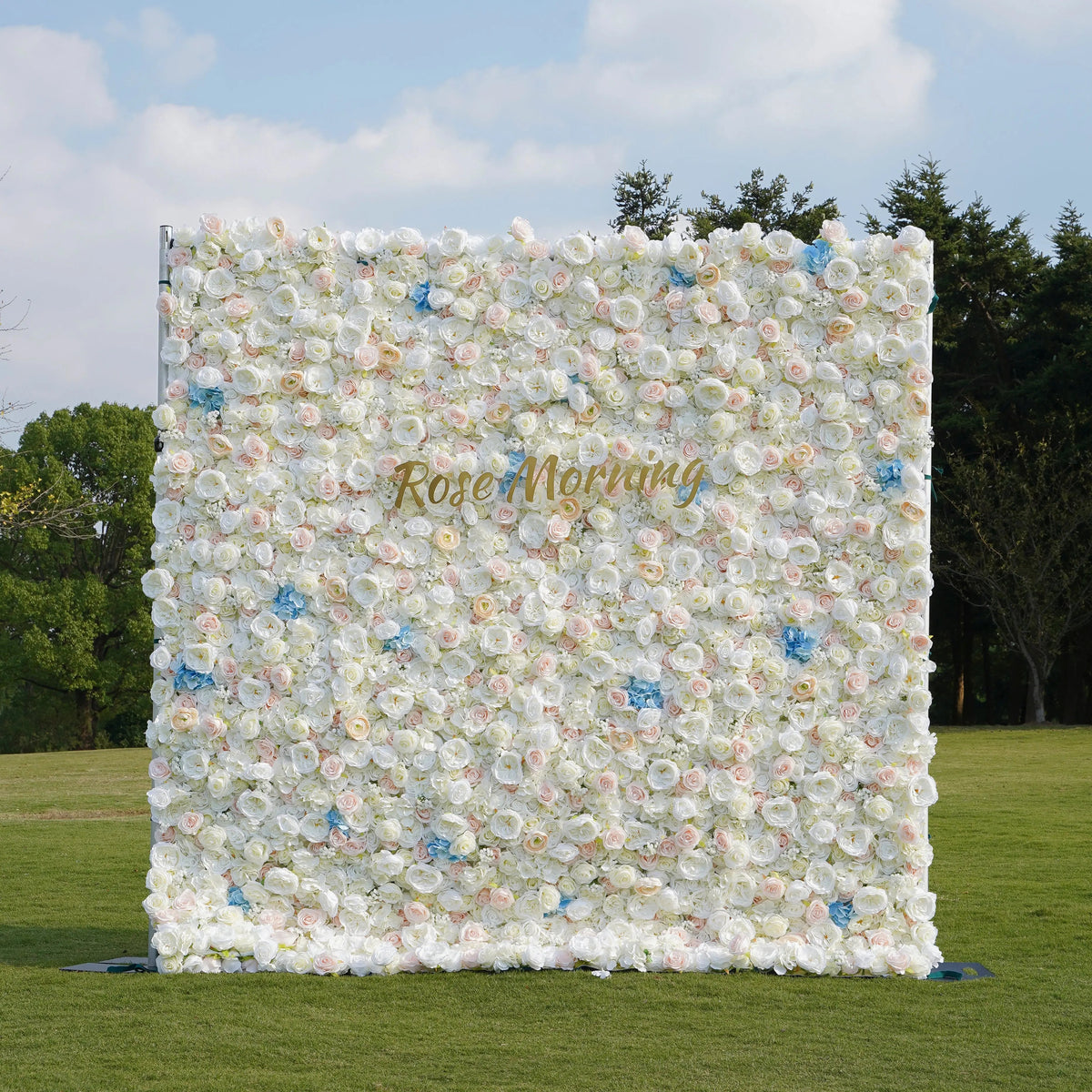 Adele：5D Fabric Artificial rolling up curtain flower wall Free Shipping
