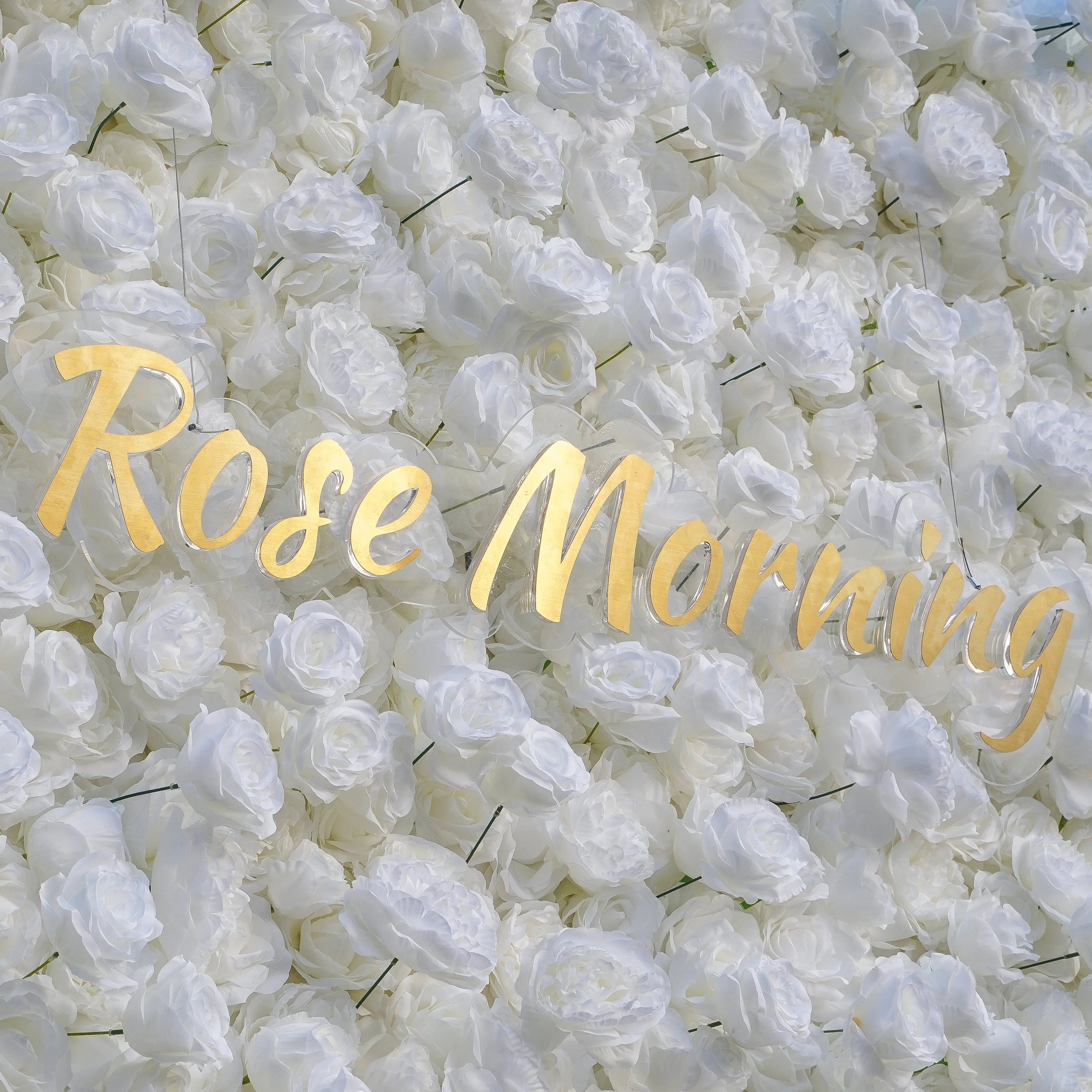 Angel：5D Fabric Artificial rolling up curtain flower wall (Ready to Ship) Free Shipping