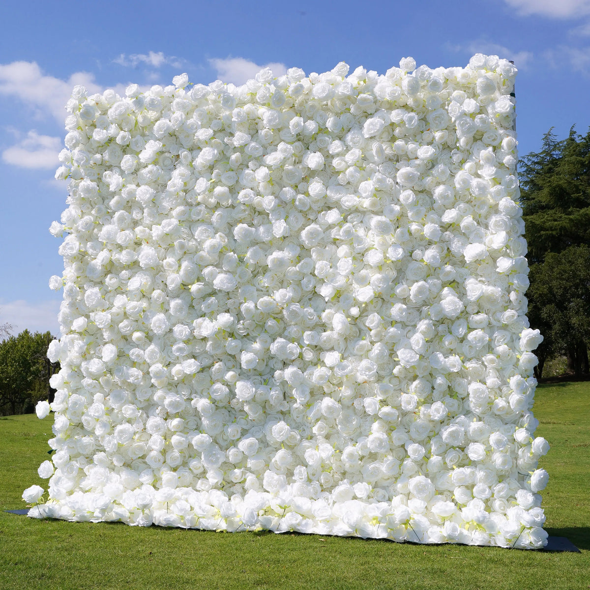 Angel：5D Fabric Artificial rolling up curtain flower wall (Ready to Ship) Free Shipping