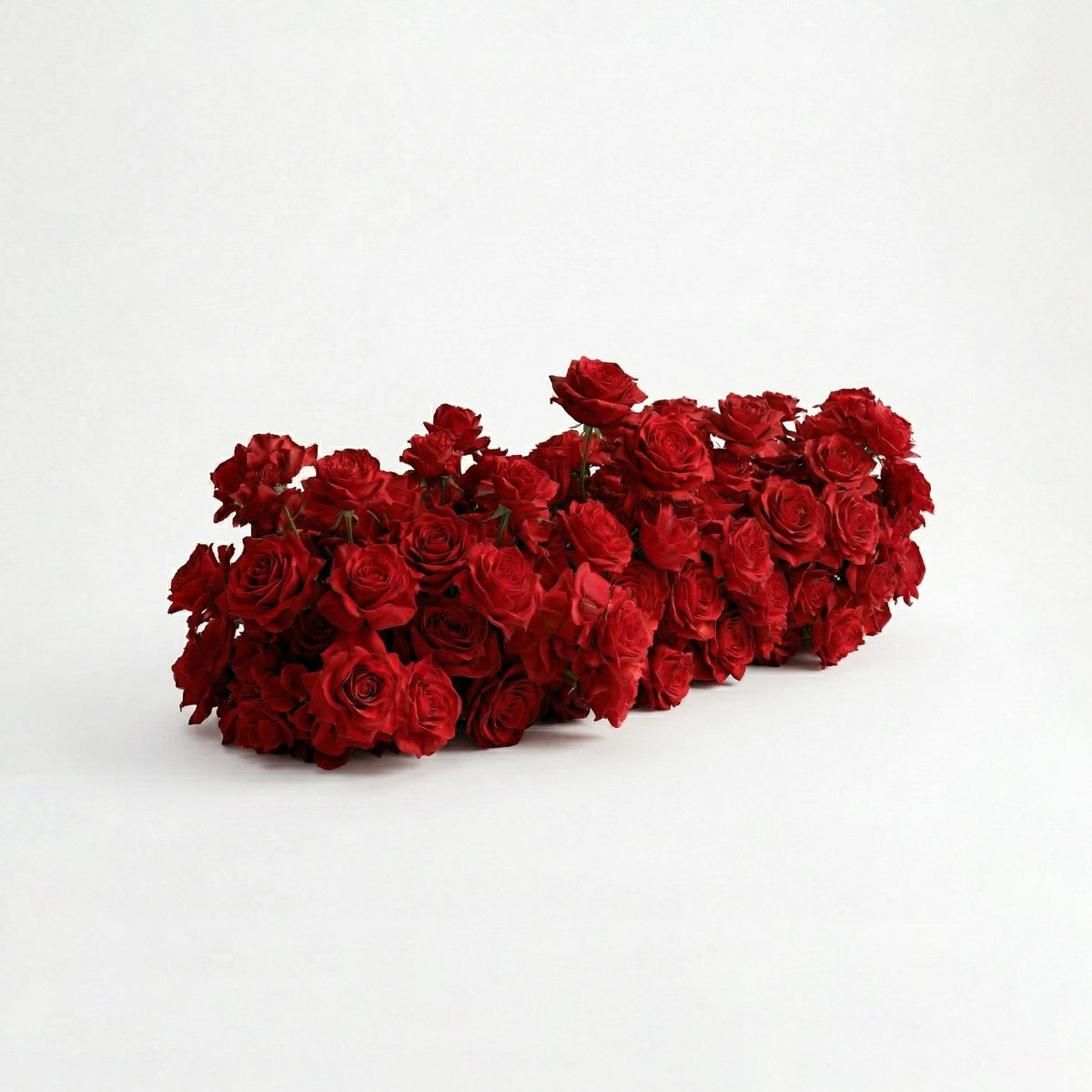 Auralis: 3D Romantic Crimson Heart-Shaped Artificial Floral Backdrop for Wedding & Valentine's Day Decor Free Shipping