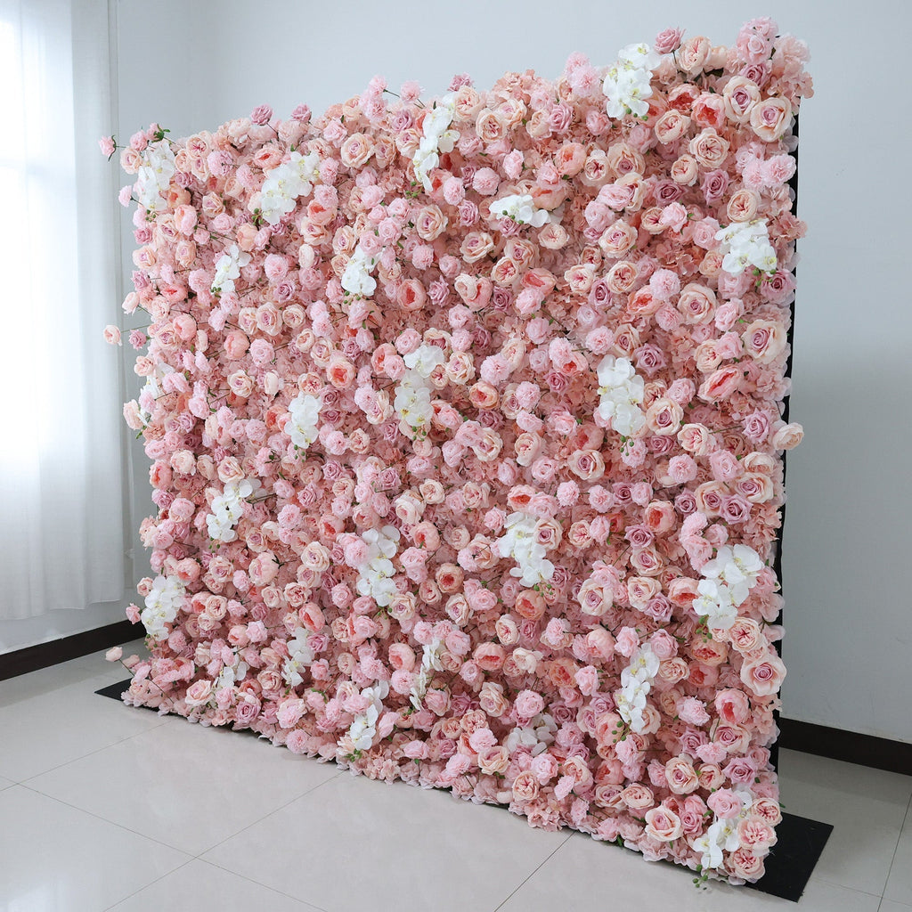 Blush & White Floral Extravaganza Wall: A Romantic. Dreamy Masterpiece for Enchanting Celebrations | VF-550