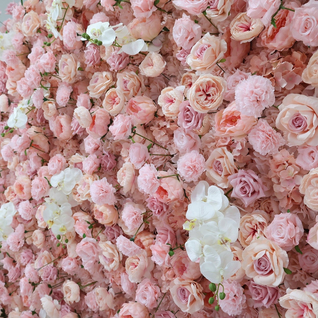Blush & White Floral Extravaganza Wall: A Romantic. Dreamy Masterpiece for Enchanting Celebrations | VF-550