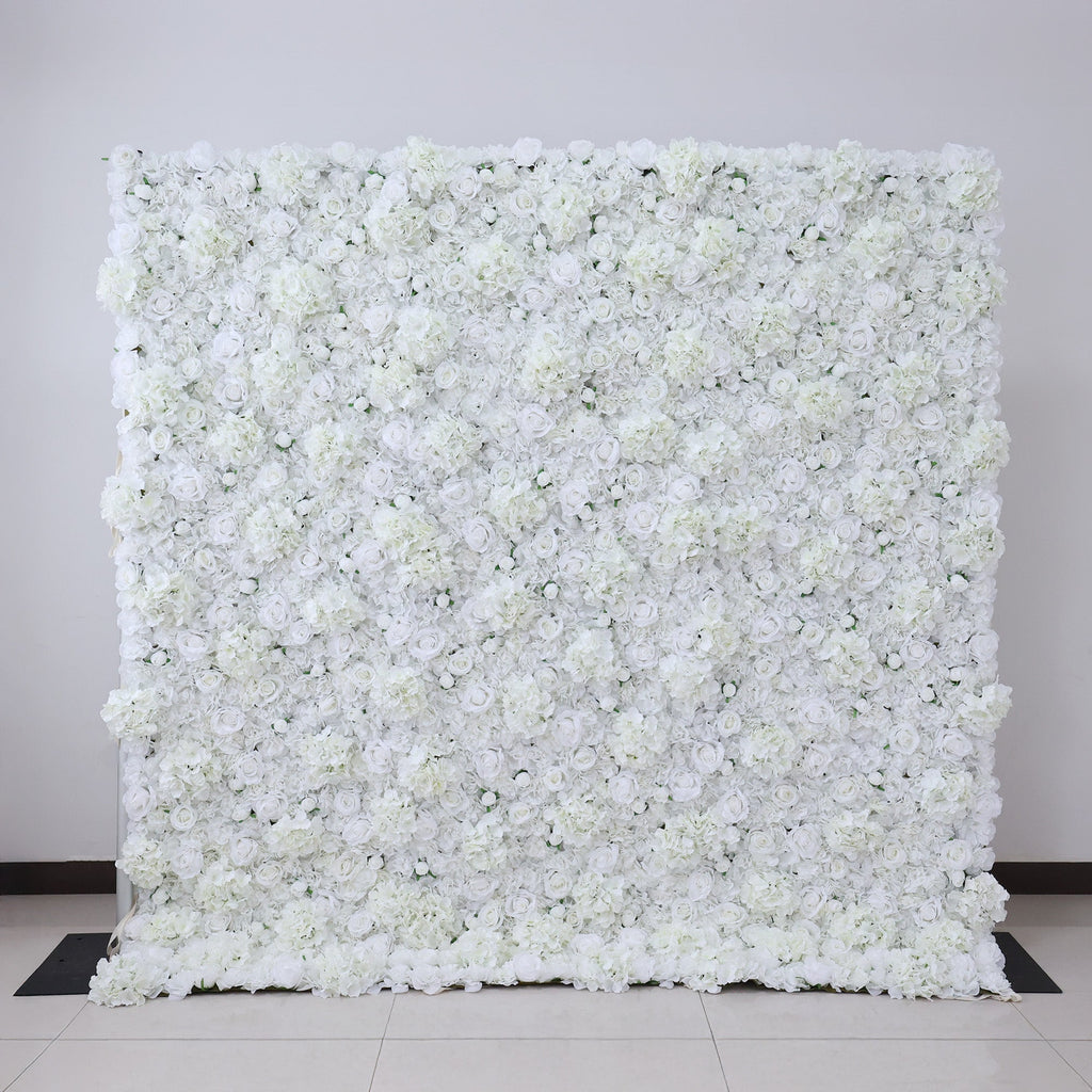All - White Floral Wall: A Pure. Elegant Masterpiece for Timeless Celebrations | VF-551