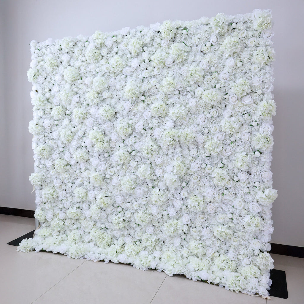 All - White Floral Wall: A Pure. Elegant Masterpiece for Timeless Celebrations | VF-551