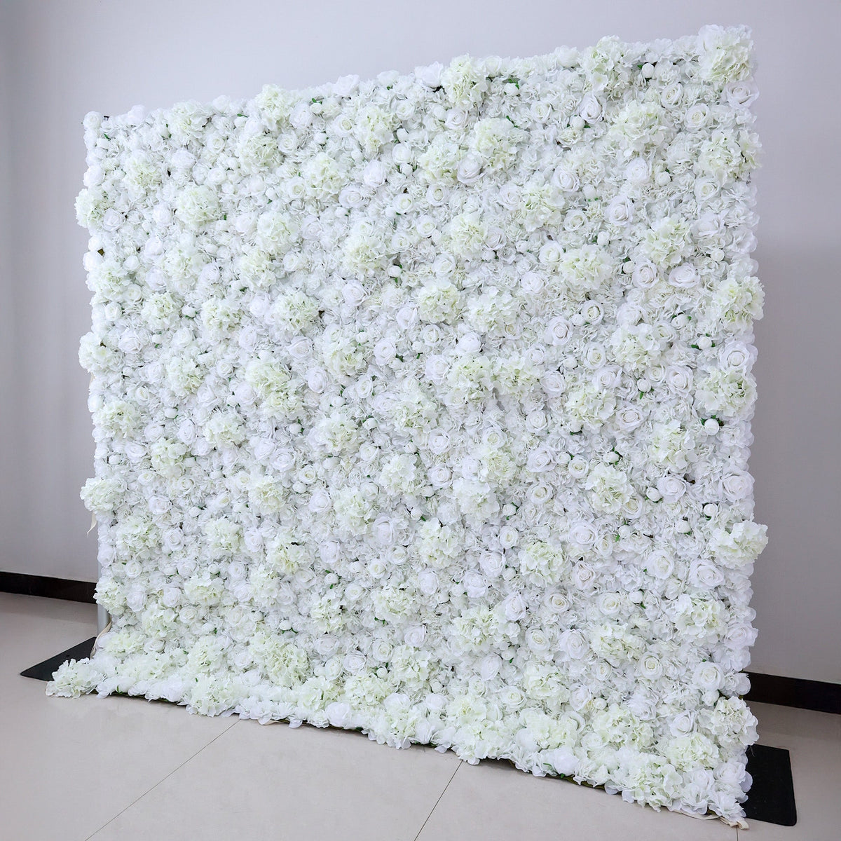 All - White Floral Wall: A Pure. Elegant Masterpiece for Timeless Celebrations | VF-551
