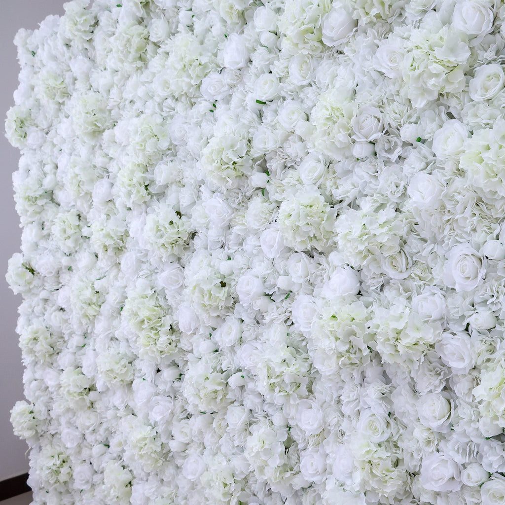 All - White Floral Wall: A Pure. Elegant Masterpiece for Timeless Celebrations | VF-551