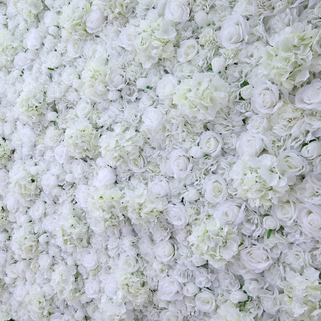 All - White Floral Wall: A Pure. Elegant Masterpiece for Timeless Celebrations | VF-551