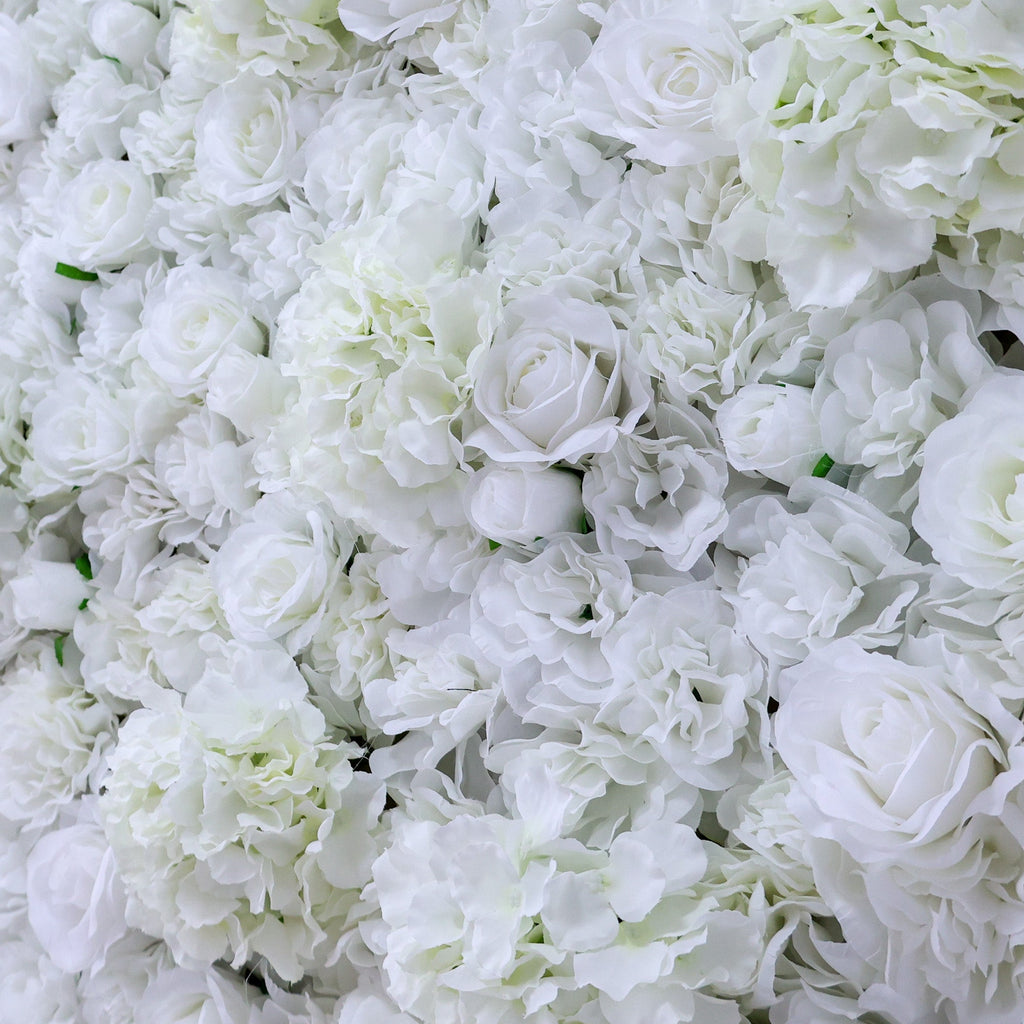 All - White Floral Wall: A Pure. Elegant Masterpiece for Timeless Celebrations | VF-551