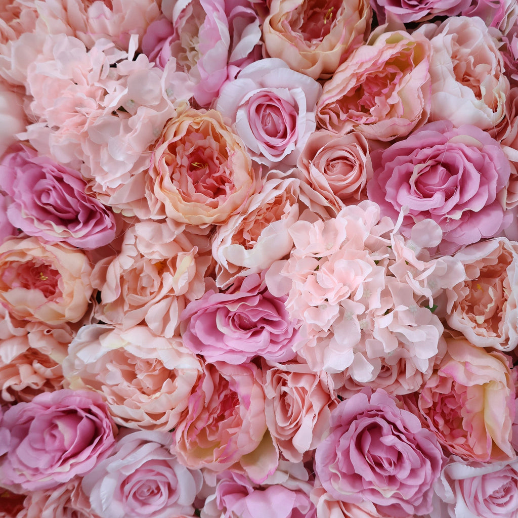 Blush & Peach Floral Extravaganza Wall: A Romantic. Dreamy Masterpiece for Enchanting Celebrations | VF-548