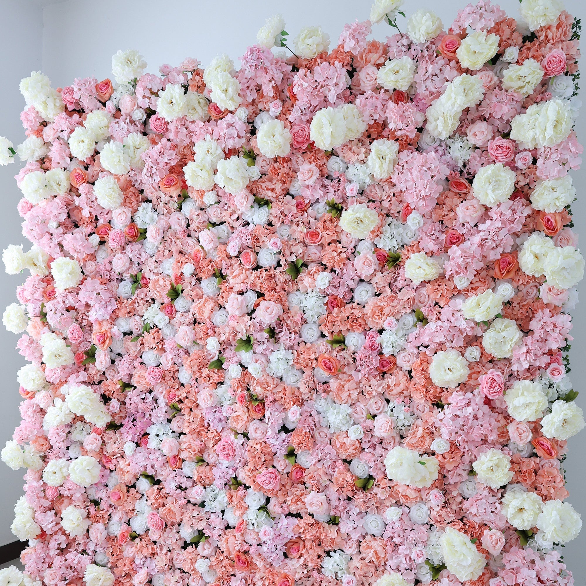 Blush & Coral Floral Extravaganza Wall: A Romantic. Dreamy Masterpiece for Enchanting Celebrations | VF-544