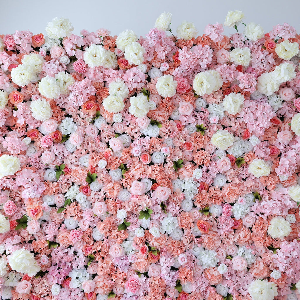 Blush & Coral Floral Extravaganza Wall: A Romantic. Dreamy Masterpiece for Enchanting Celebrations | VF-544
