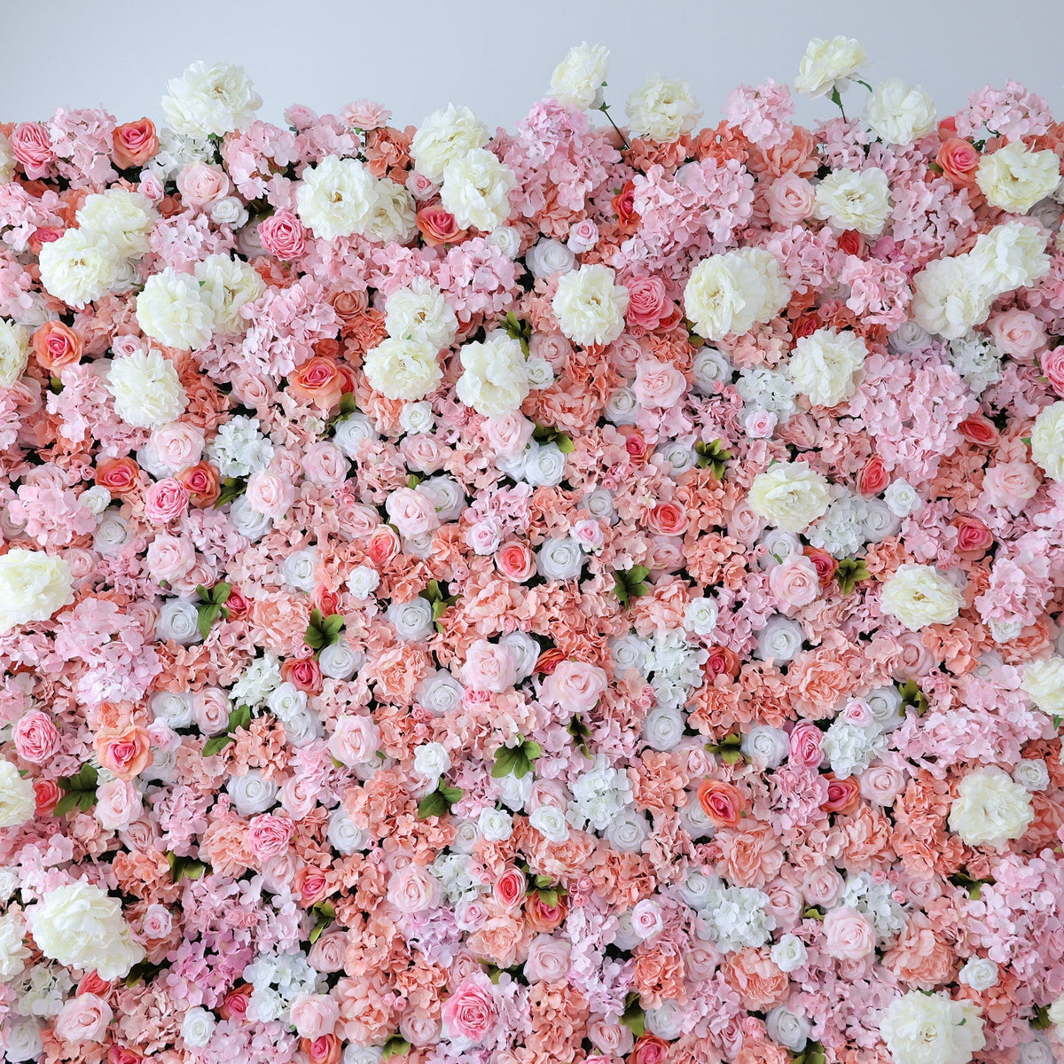 Blush & Coral Floral Extravaganza Wall: A Romantic. Dreamy Masterpiece for Enchanting Celebrations | VF-544