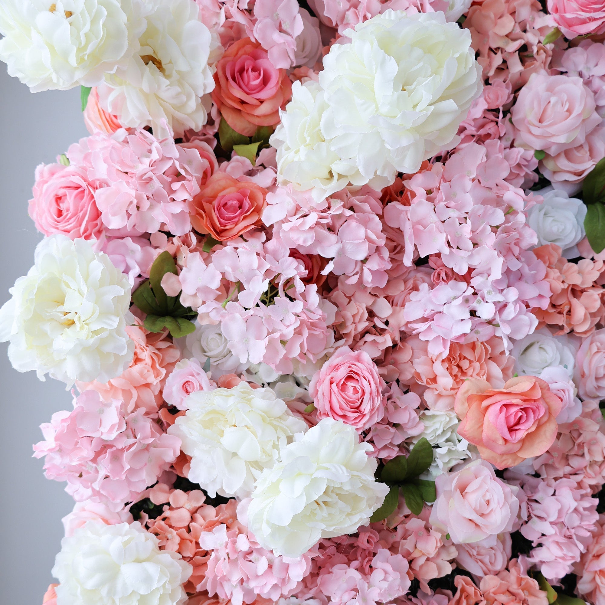 Blush & Coral Floral Extravaganza Wall: A Romantic. Dreamy Masterpiece for Enchanting Celebrations | VF-544