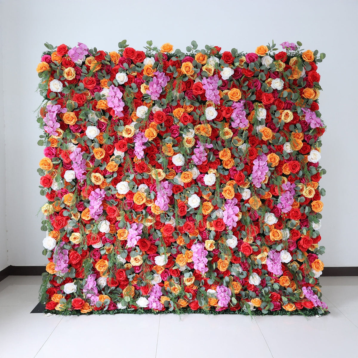 Fiery Color Burst Floral Extravaganza Wall: A Bold. Lively Masterpiece for Energetic Celebrations | VF-546