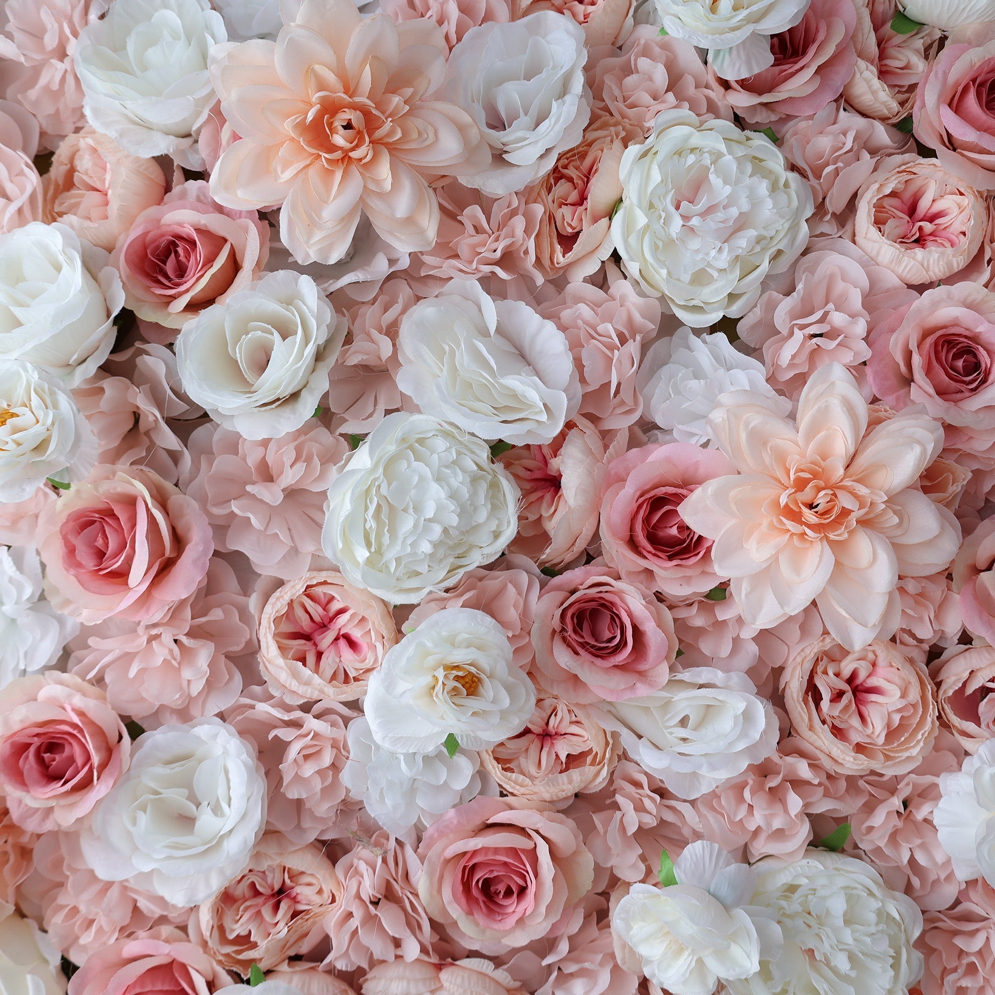 Blush Pink & Soft White Floral Extravaganza Wall: A Dreamy. Romantic Masterpiece for Enchanting Celebrations | VF-553