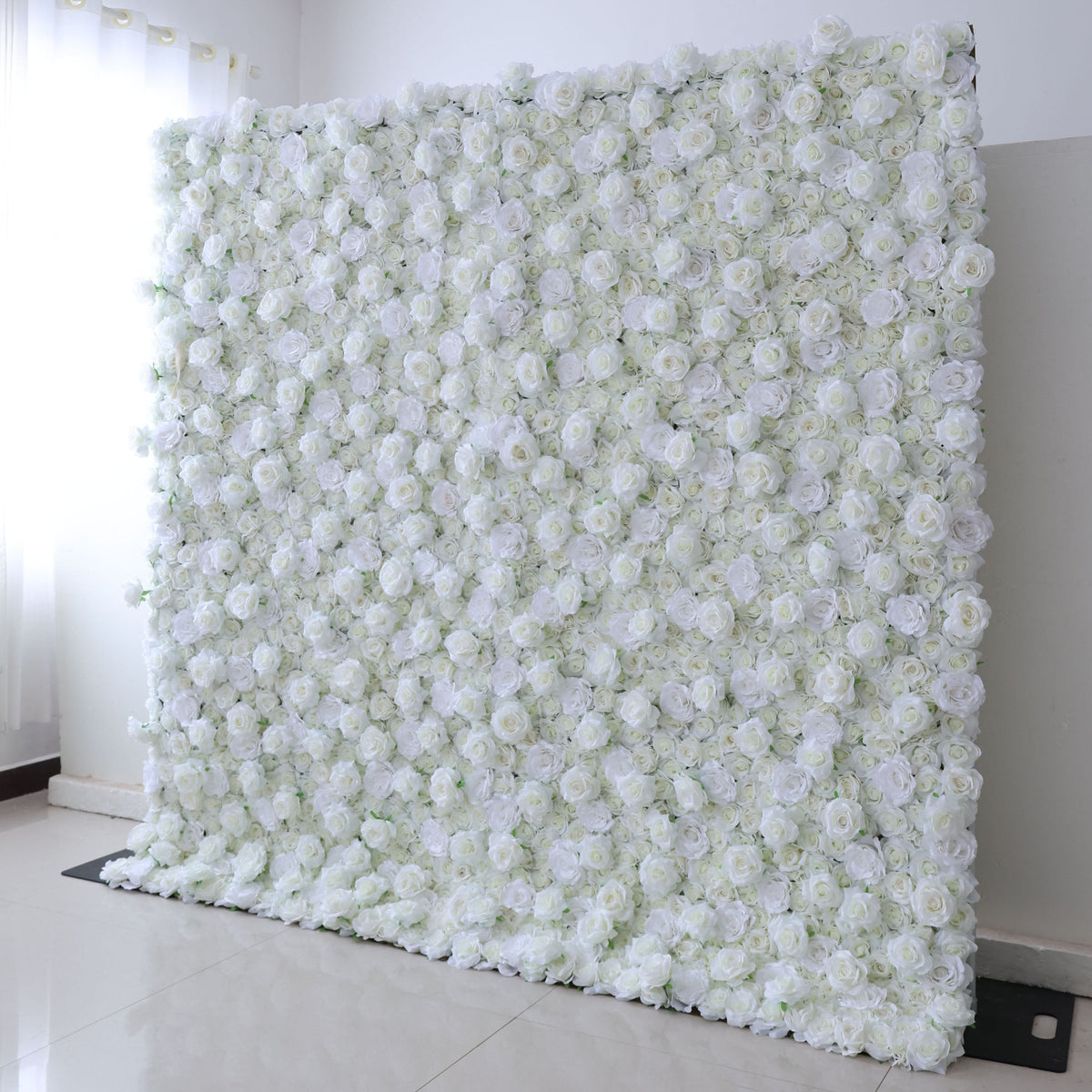 Green White Artificial Flower Wall Backdrop for Wedding & Event Decor | VF-361