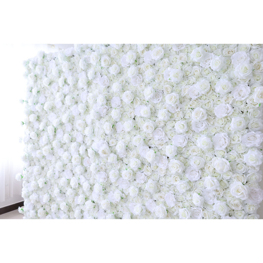 Green White Artificial Flower Wall Backdrop for Wedding & Event Decor | VF-361