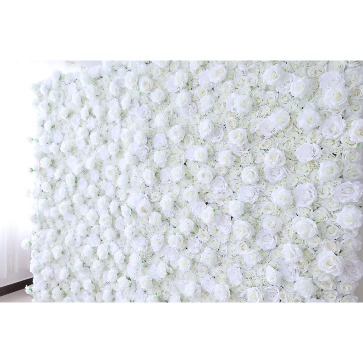 Green White Artificial Flower Wall Backdrop for Wedding & Event Decor | VF-361