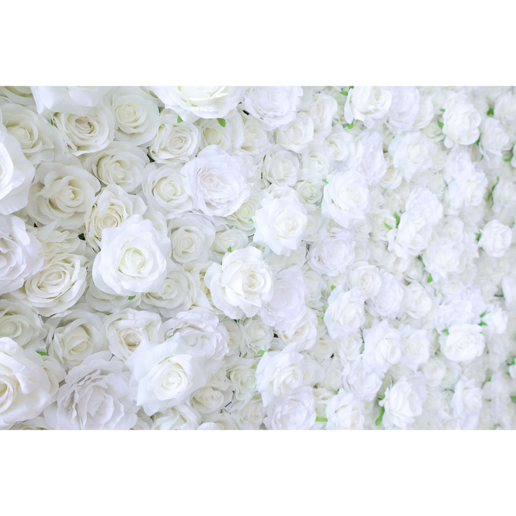 Green White Artificial Flower Wall Backdrop for Wedding & Event Decor | VF-361