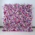 Enchanted Pastel Pink & Purple Floral Symphony Flower Wall: A Romantic Masterpiece for Dreamy Celebrations | VF-504