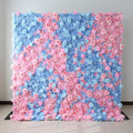 BloomElegance Pink and Blue Floral Fantasy Flower Wall: A Mesmerizing Centerpiece for Magical Events | VF-501-X