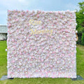 Baby：4D Fabric Artificial rolling up curtain flower wall Free Shipping