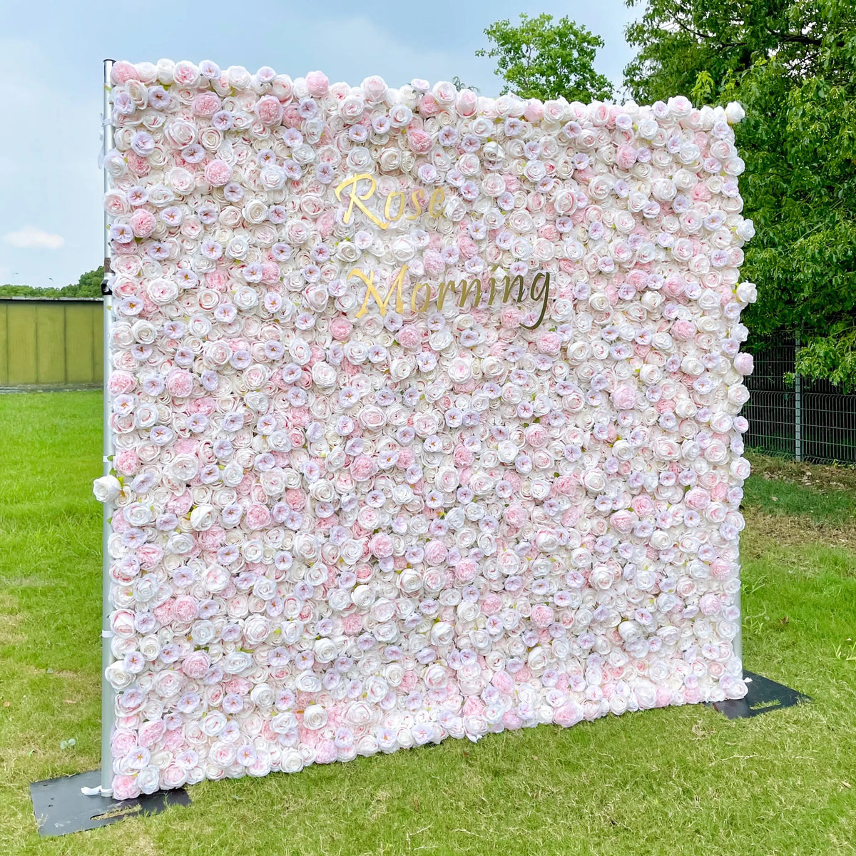 Baby：4D Fabric Artificial rolling up curtain flower wall Free Shipping