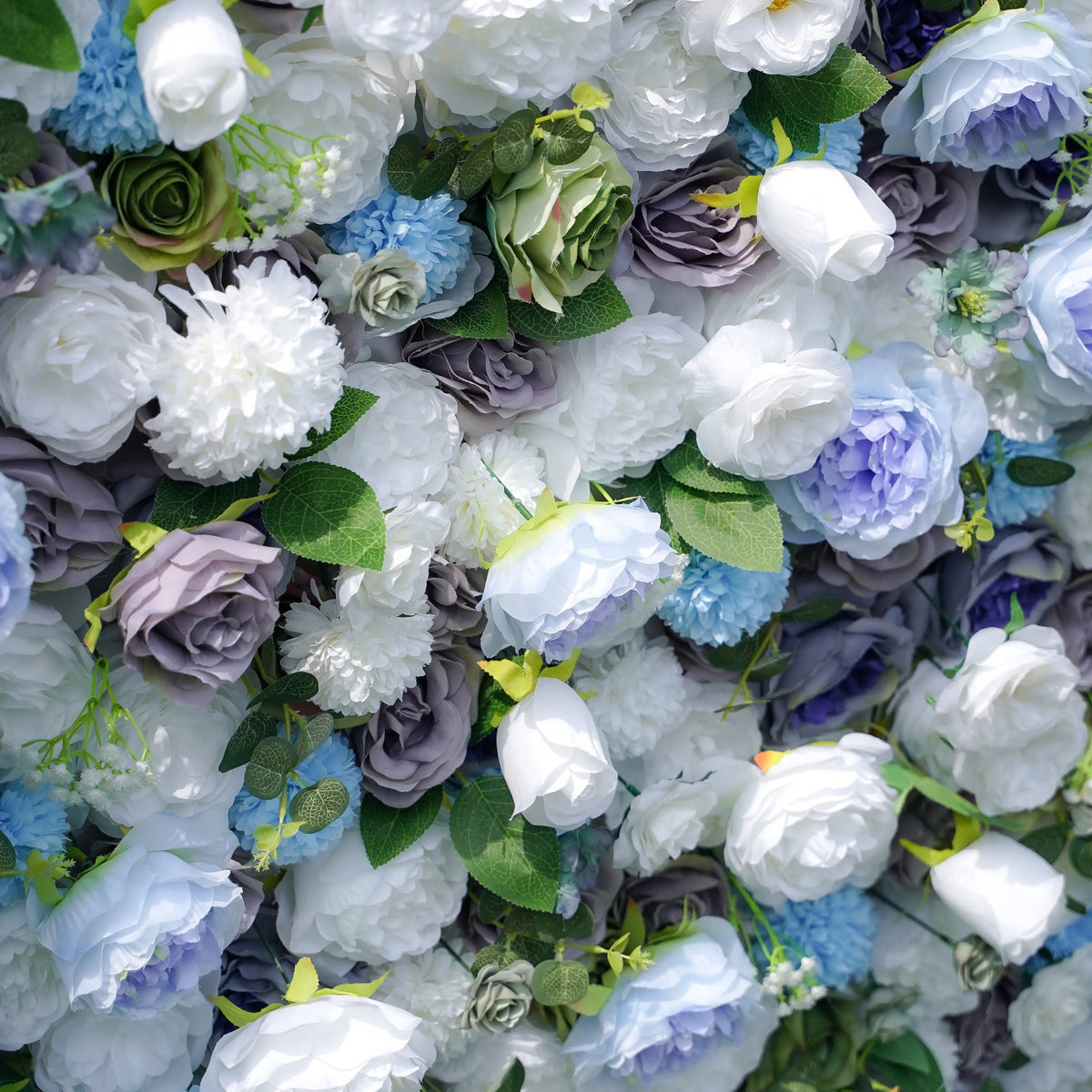 Betty：5D Blue Fabric Artificial rolling up curtain flower wall Free Shipping
