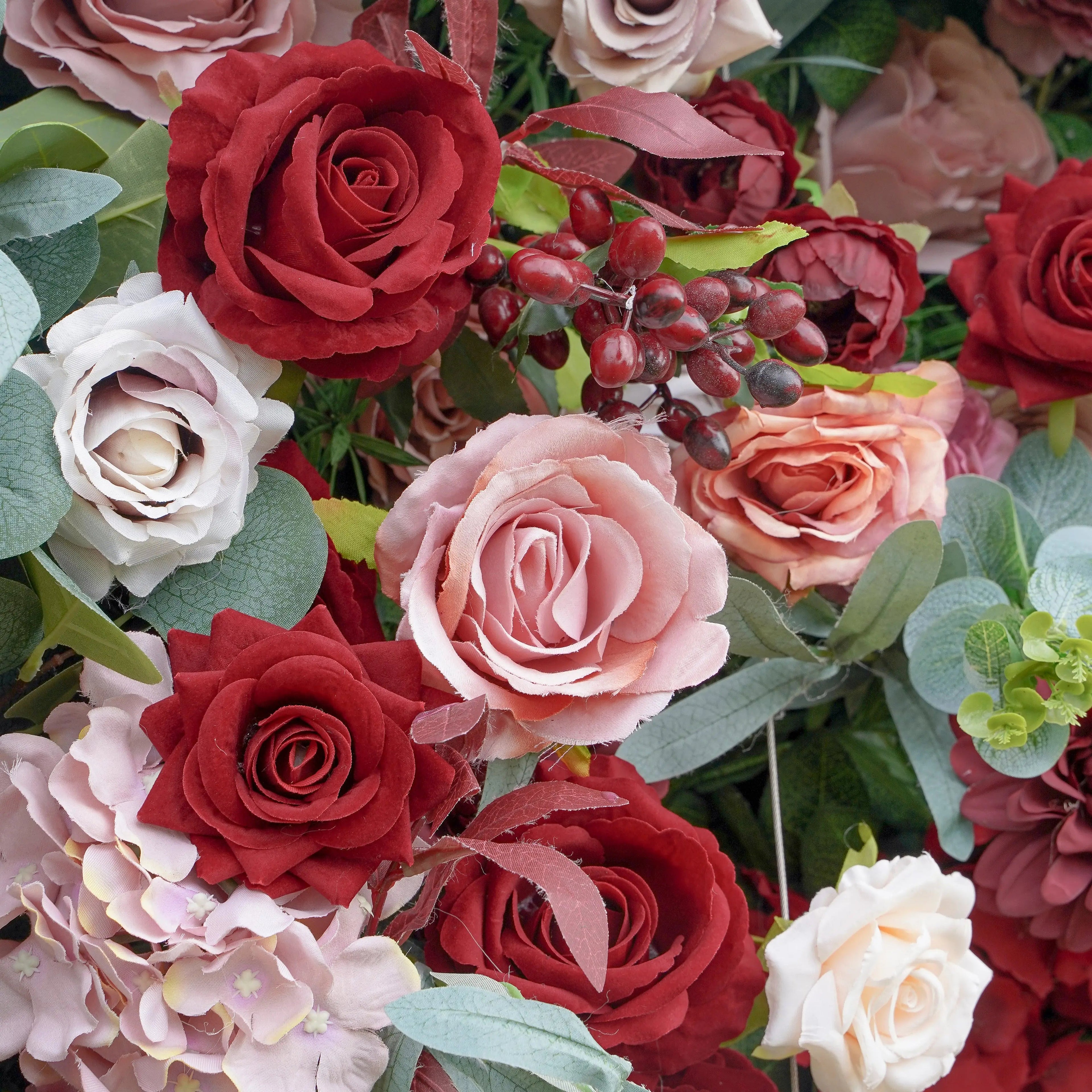 Bri：5D Fabric Artificial rolling up curtain flower wall Free Shipping