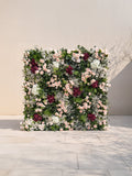 Brirose: 5D Fabric Artificial rolling up curtain flower wall — front view