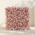 Caelina:Opulent 5D All-Pink Floral Wall with Gold Fern Accents Roll-Up Backdrop for Whimsical Bridal Events Free Shipping