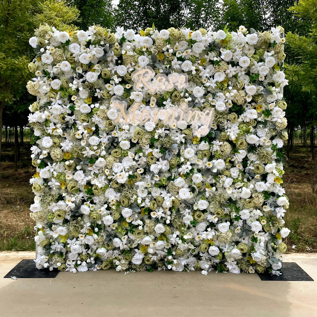 Calla：5D Garden Series Fabric Artificial rolling up curtain flower wall Free Shipping