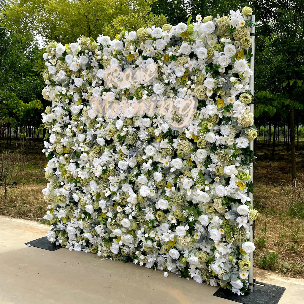 Calla：5D Garden Series Fabric Artificial rolling up curtain flower wall Free Shipping