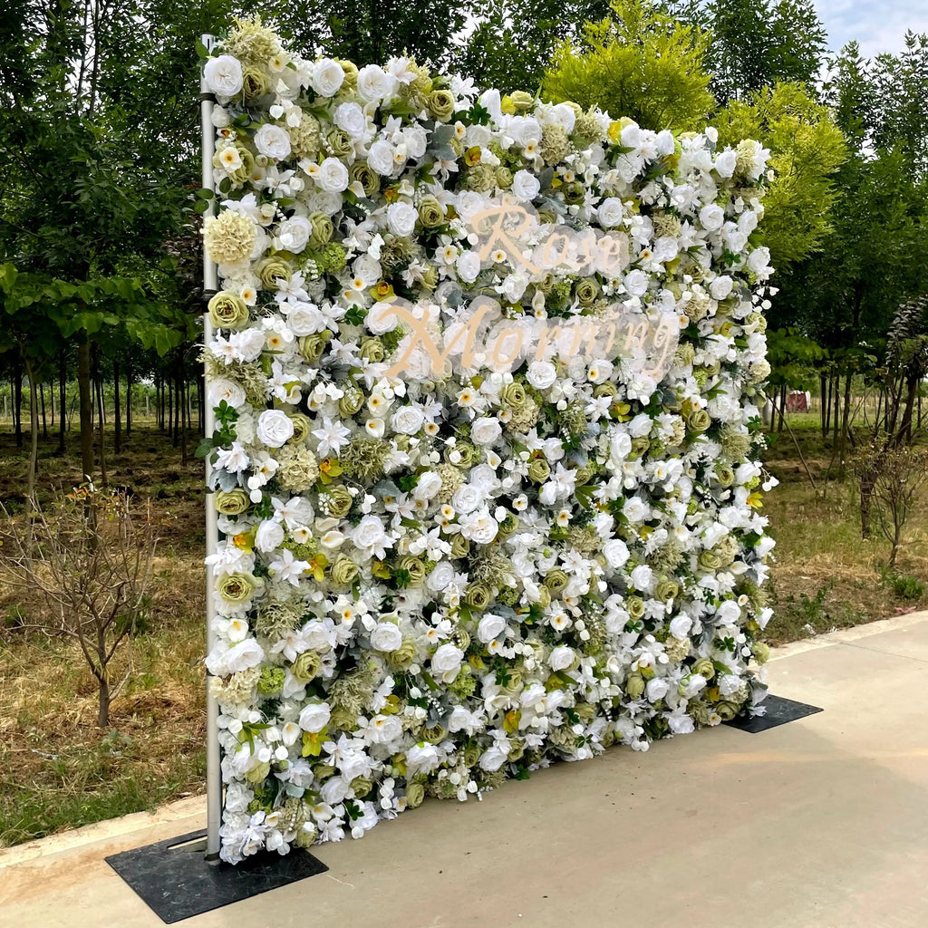 Calla：5D Garden Series Fabric Artificial rolling up curtain flower wall Free Shipping