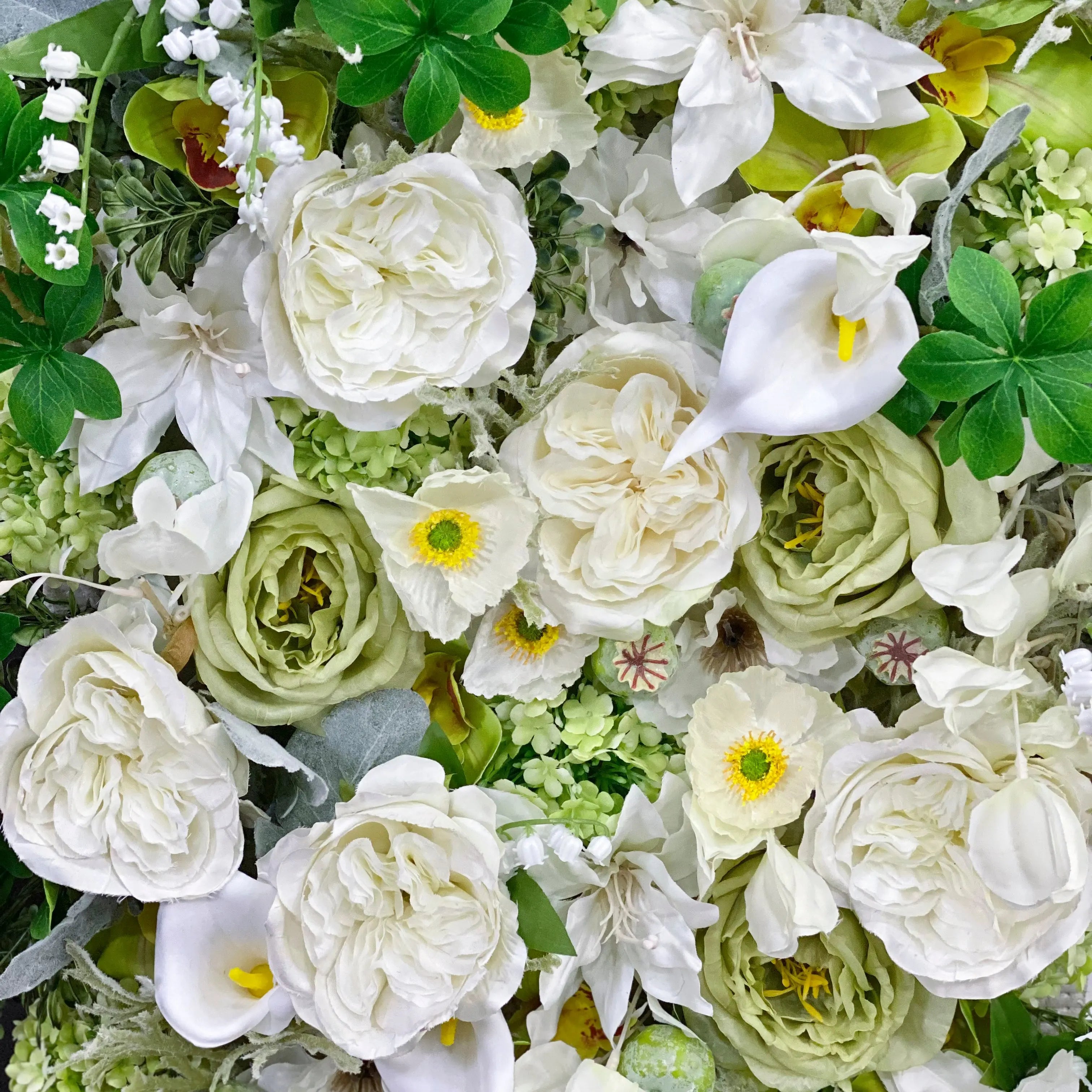 Calla：5D Garden Series Fabric Artificial rolling up curtain flower wall Free Shipping