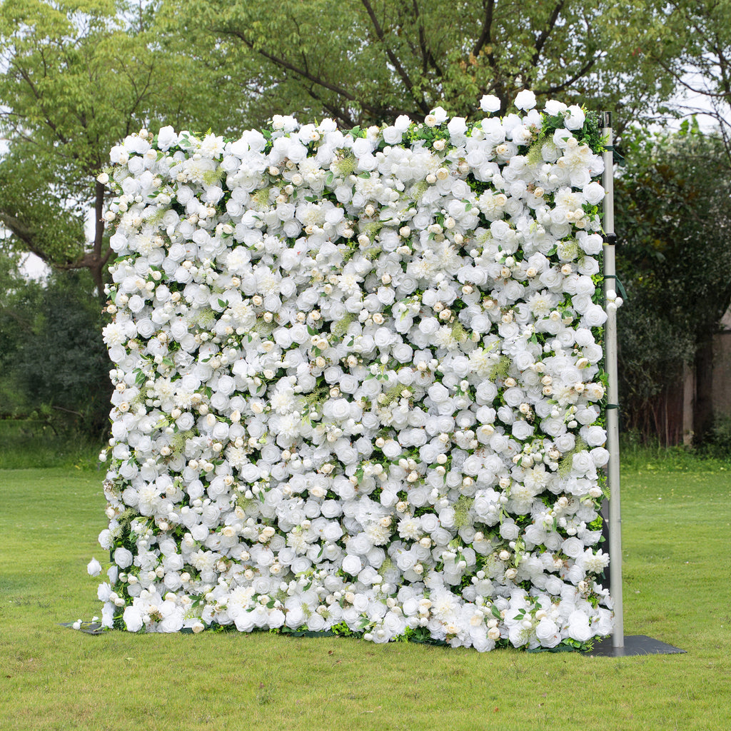 Celestia：3D Fabric Artificial rolling up curtain flower wall Free Shipping